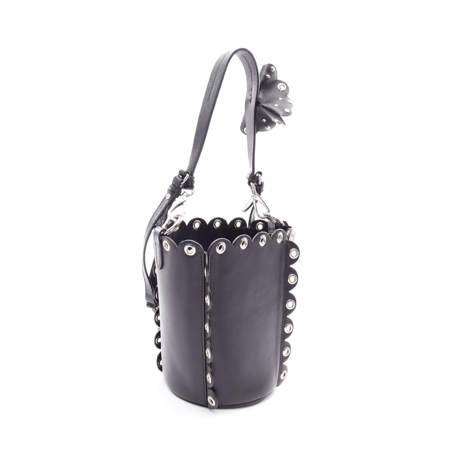 バケットバッグ 2WAY ハンドバッグ レザー ブラック ミュウミュウ バッグ miu miu