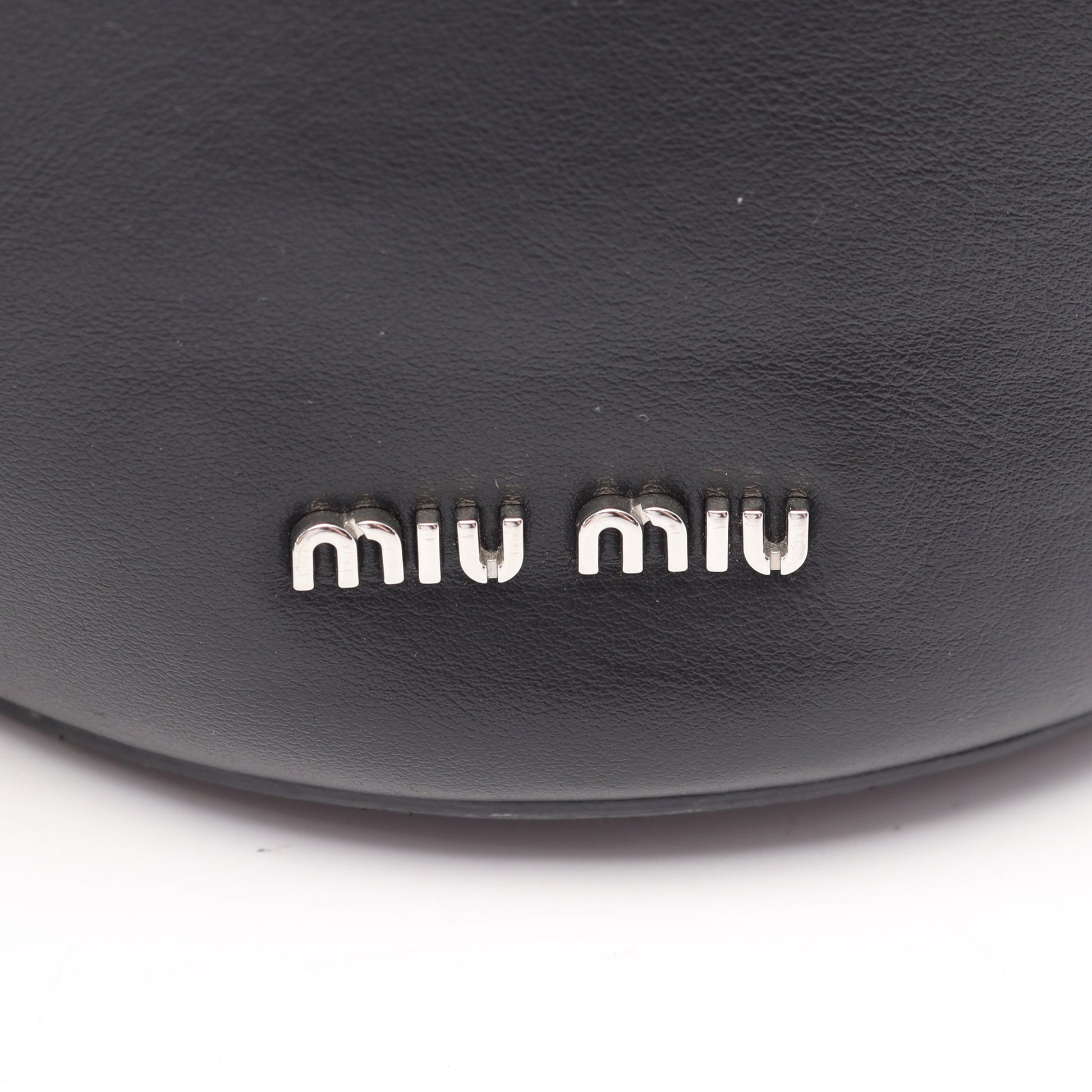 バケットバッグ 2WAY ハンドバッグ レザー ブラック ミュウミュウ バッグ miu miu