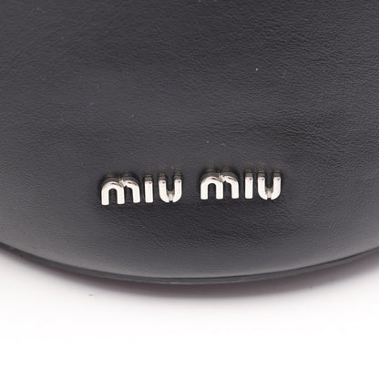 バケットバッグ 2WAY ハンドバッグ レザー ブラック ミュウミュウ バッグ miu miu