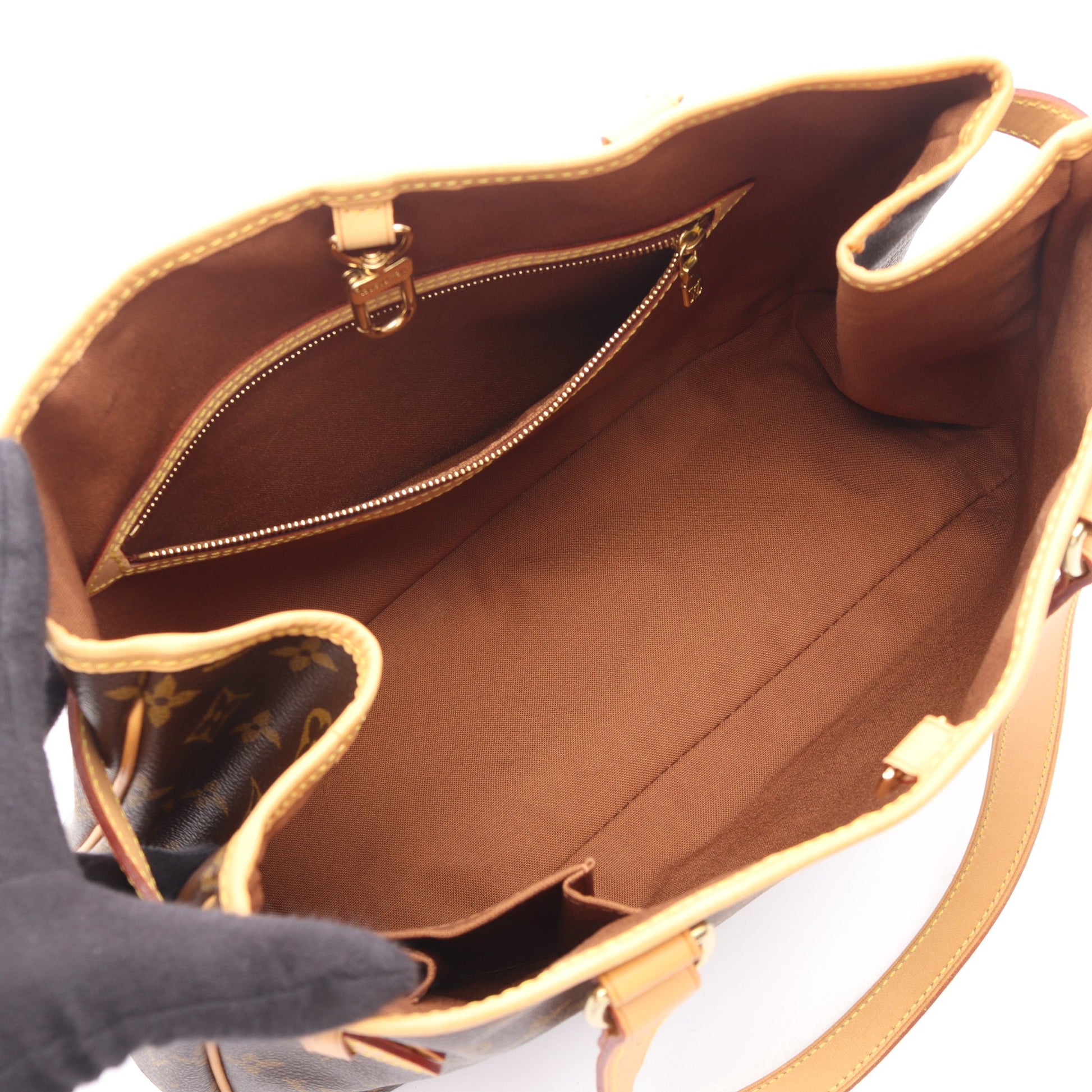 バティニョール オリゾンタル モノグラム ショルダーバッグ PVC レザー ブラウン ルイヴィトン バッグ LOUIS VUITTON