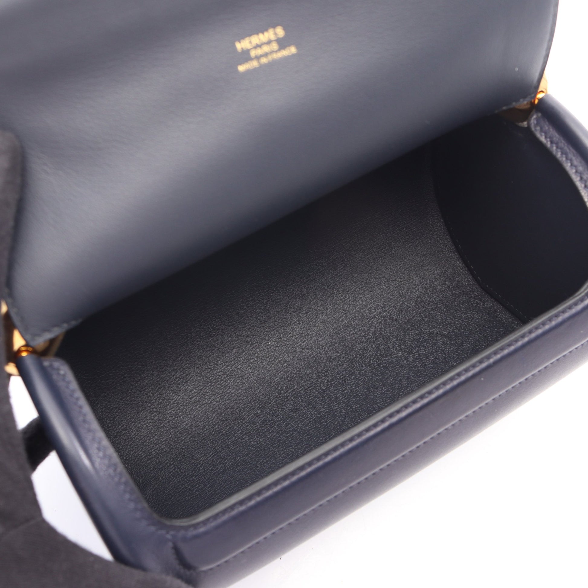 マキシモール ブルーニュイ 2WAY ショルダーバッグ ヴォーヴォリュプト ネイビー ゴールド金具 B刻印 エルメス バッグ HERMES