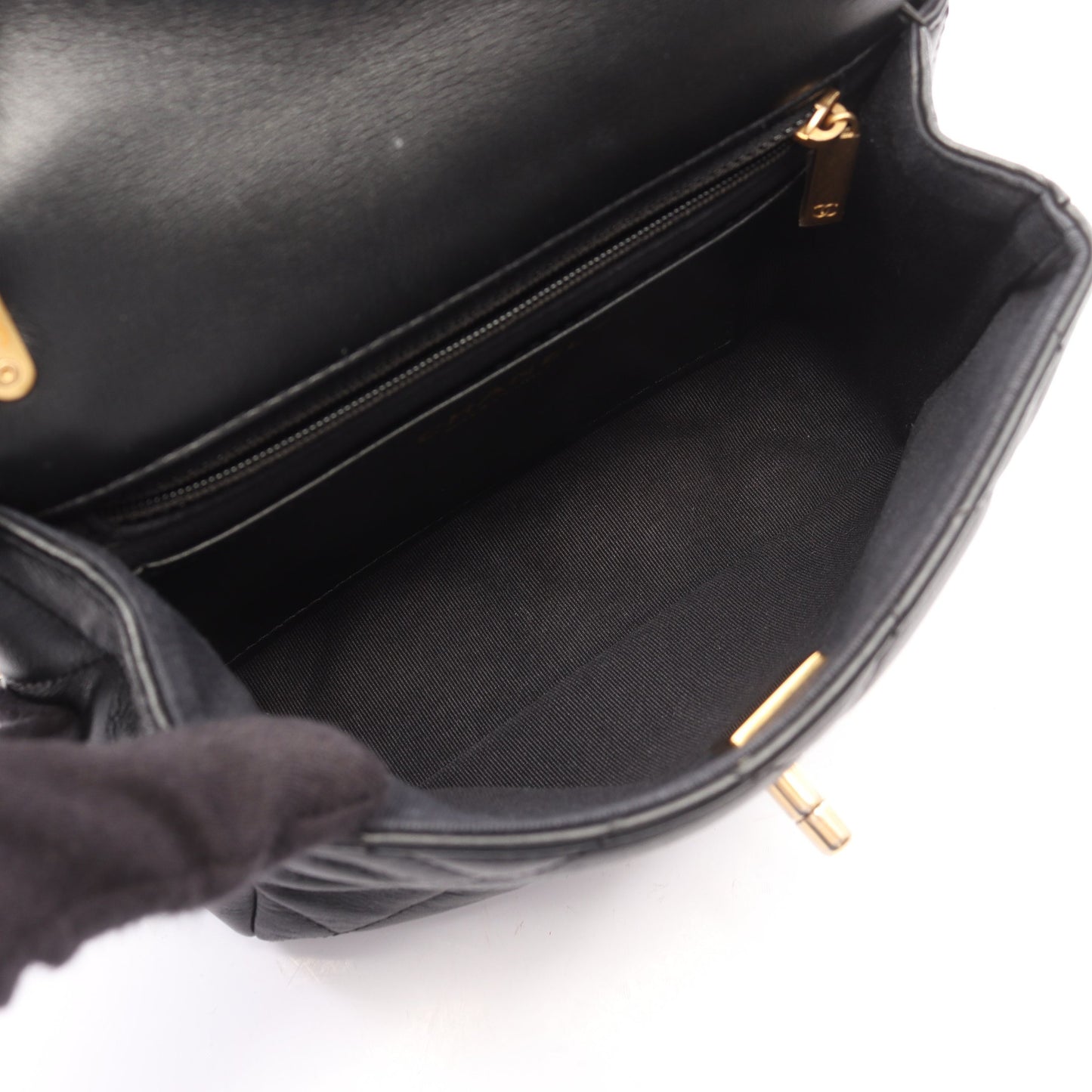 マトラッセ 2WAY チェーンショルダーバッグ ラムスキン ブラック ゴールド金具 シャネル バッグ CHANEL