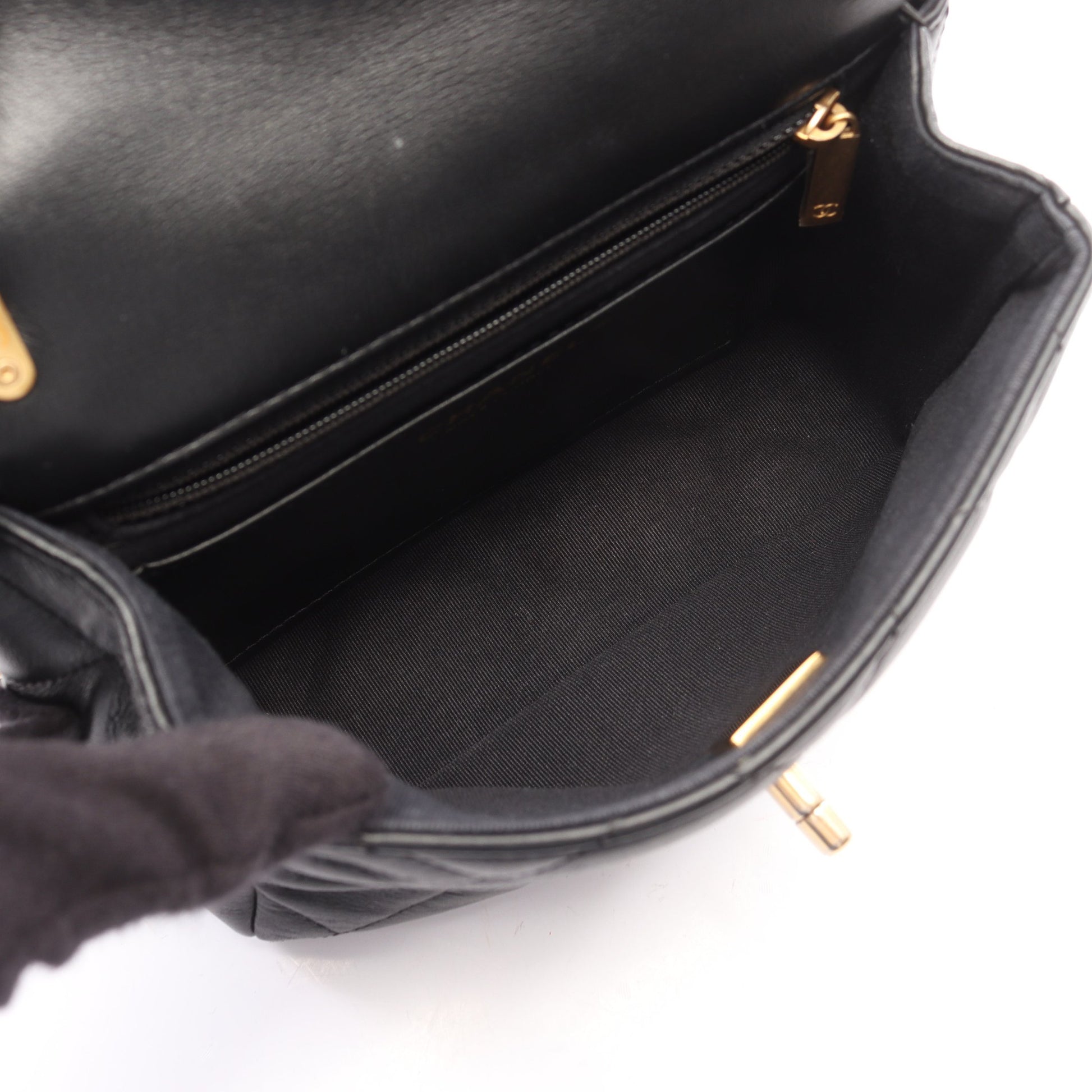 マトラッセ 2WAY チェーンショルダーバッグ ラムスキン ブラック ゴールド金具 シャネル バッグ CHANEL