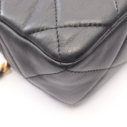 マトラッセ 2WAY チェーンショルダーバッグ ラムスキン ブラック ゴールド金具 シャネル バッグ CHANEL