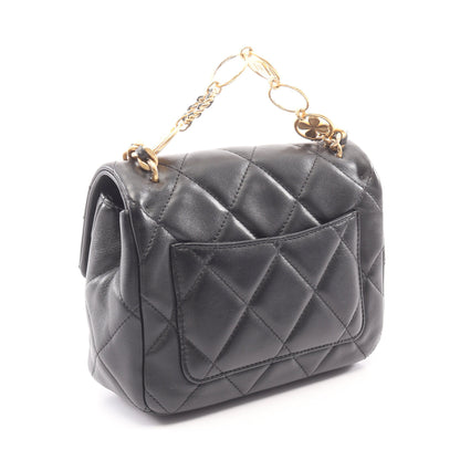 マトラッセ 2WAY チェーンショルダーバッグ ラムスキン ブラック ゴールド金具 シャネル バッグ CHANEL