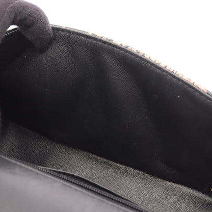 2.55 グラフィティ ミニ クロコ型押し Wチェーンショルダーバッグ レザー ブラック マルチカラー ゴールド金具 シャネル バッグ CHANEL