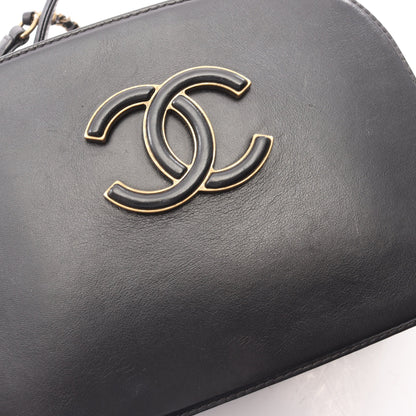 ココマーク 2WAY チェーンショルダーバッグ キャビアスキン ラムスキン ブラック ゴールド金具 シャネル バッグ CHANEL