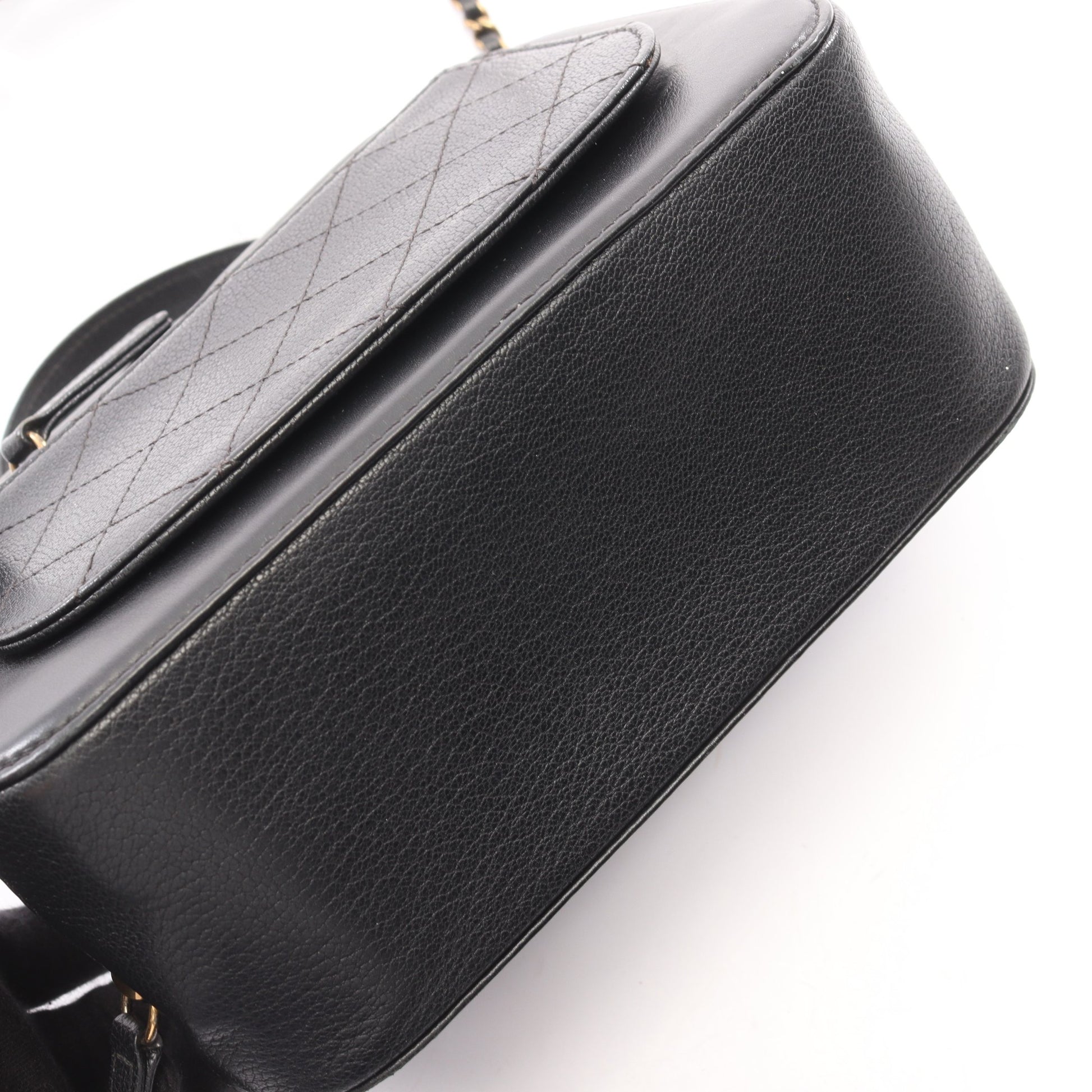 ココマーク 2WAY チェーンショルダーバッグ キャビアスキン ラムスキン ブラック ゴールド金具 シャネル バッグ CHANEL