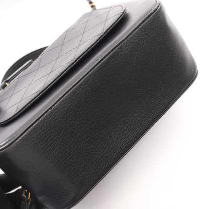 ココマーク 2WAY チェーンショルダーバッグ キャビアスキン ラムスキン ブラック ゴールド金具 シャネル バッグ CHANEL