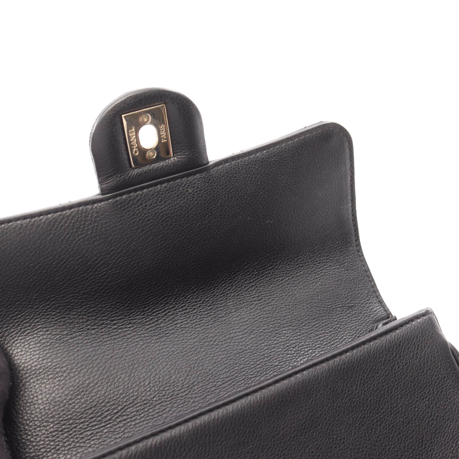 マトラッセ ミニ 2WAY チェーンショルダーバッグ キャビアスキン ブラック ゴールド金具 シャネル バッグ CHANEL