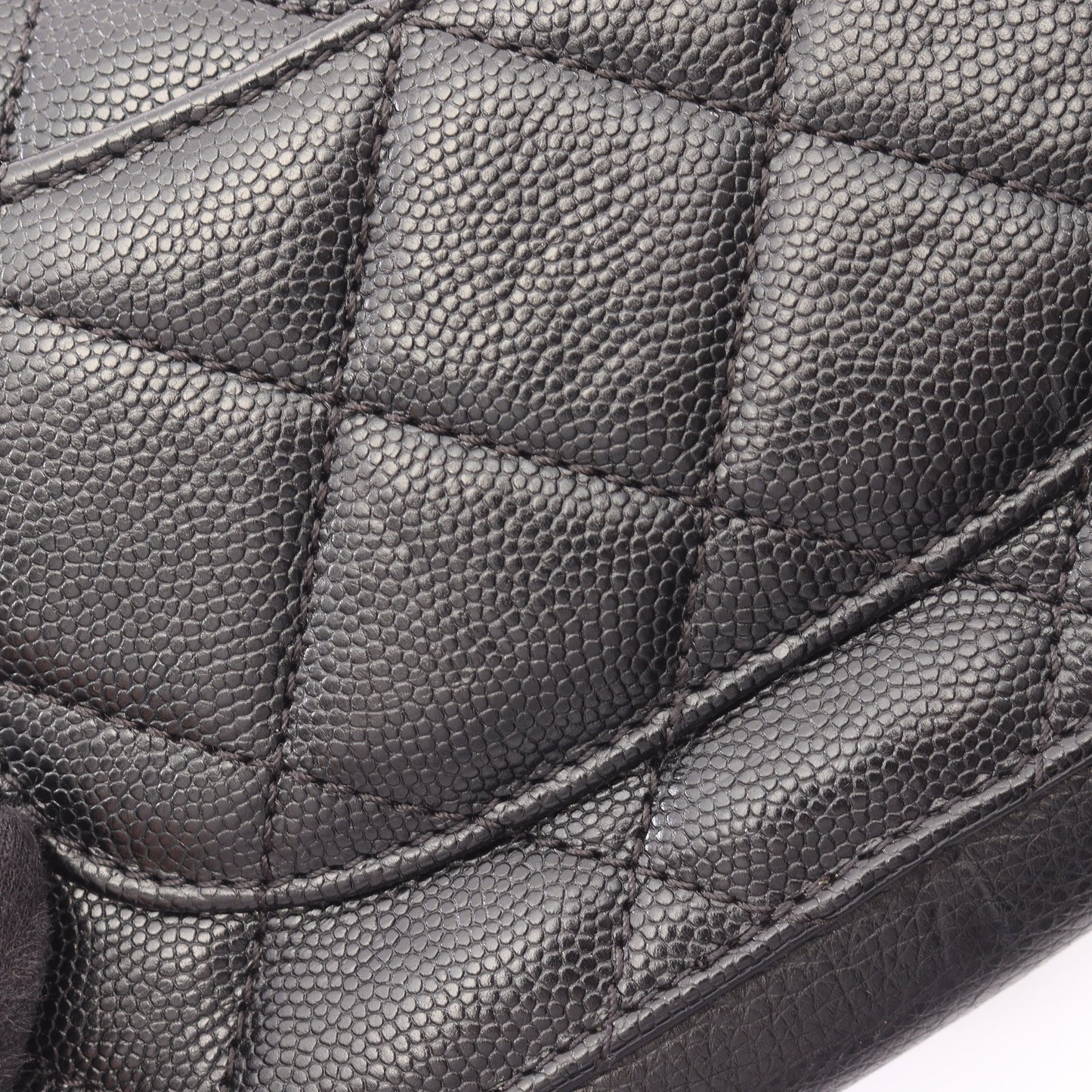 マトラッセ ミニ 2WAY チェーンショルダーバッグ キャビアスキン ブラック ゴールド金具 シャネル バッグ CHANEL