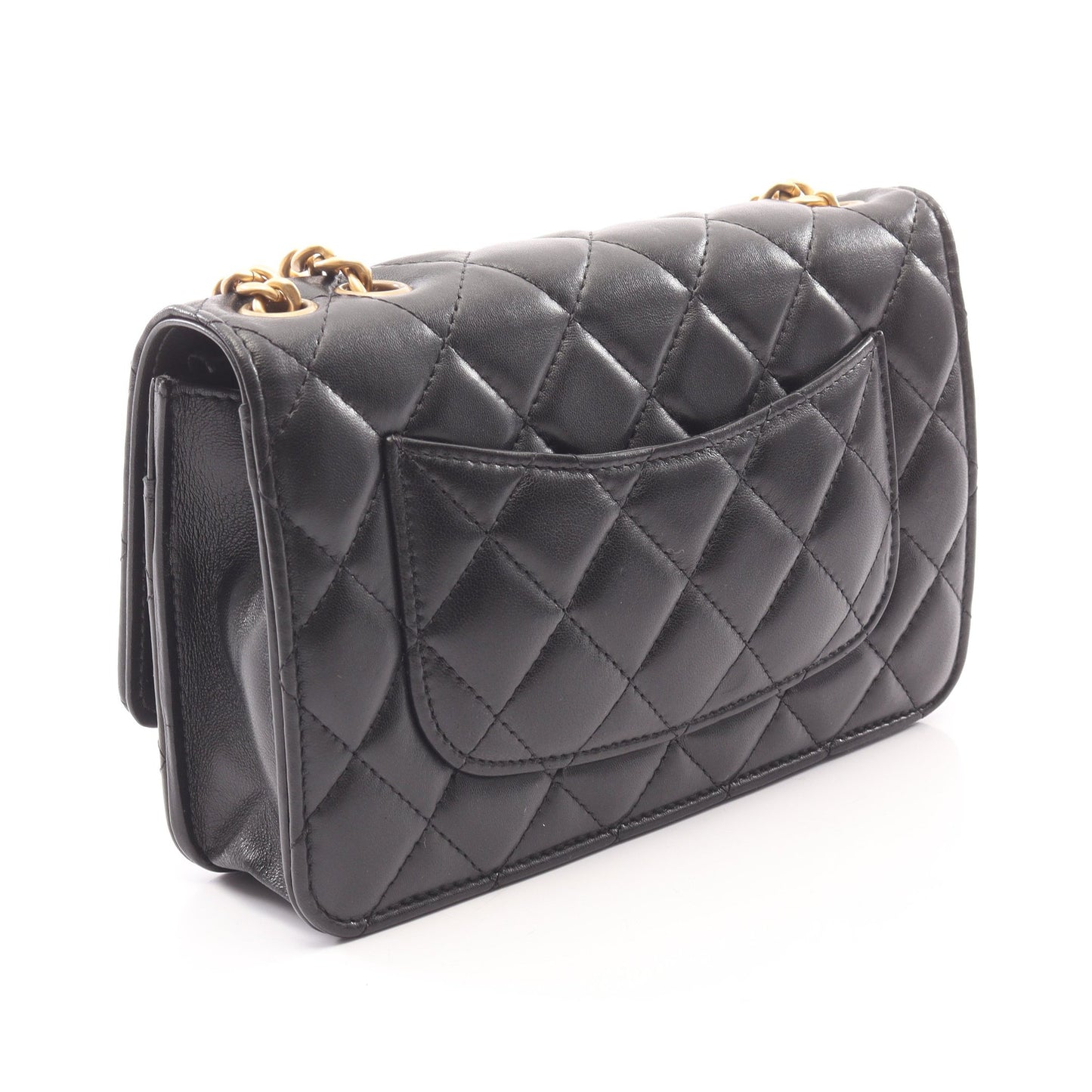 マトラッセ チェーンウォレット ラムスキン ブラック ゴールド金具 シャネル バッグ CHANEL