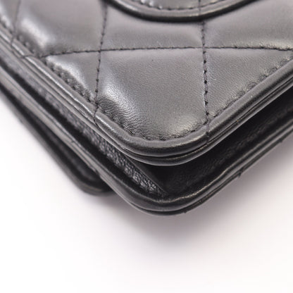 マトラッセ チェーンウォレット ラムスキン ブラック ゴールド金具 シャネル バッグ CHANEL