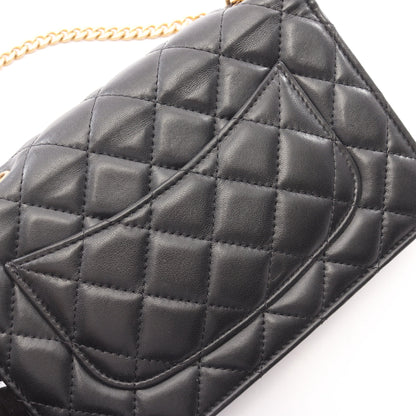 マトラッセ チェーンウォレット ラムスキン ブラック ゴールド金具 シャネル バッグ CHANEL