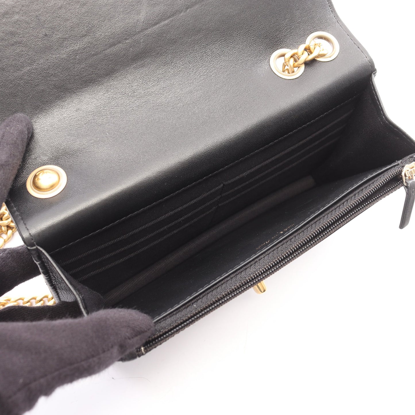 マトラッセ チェーンウォレット ラムスキン ブラック ゴールド金具 シャネル バッグ CHANEL