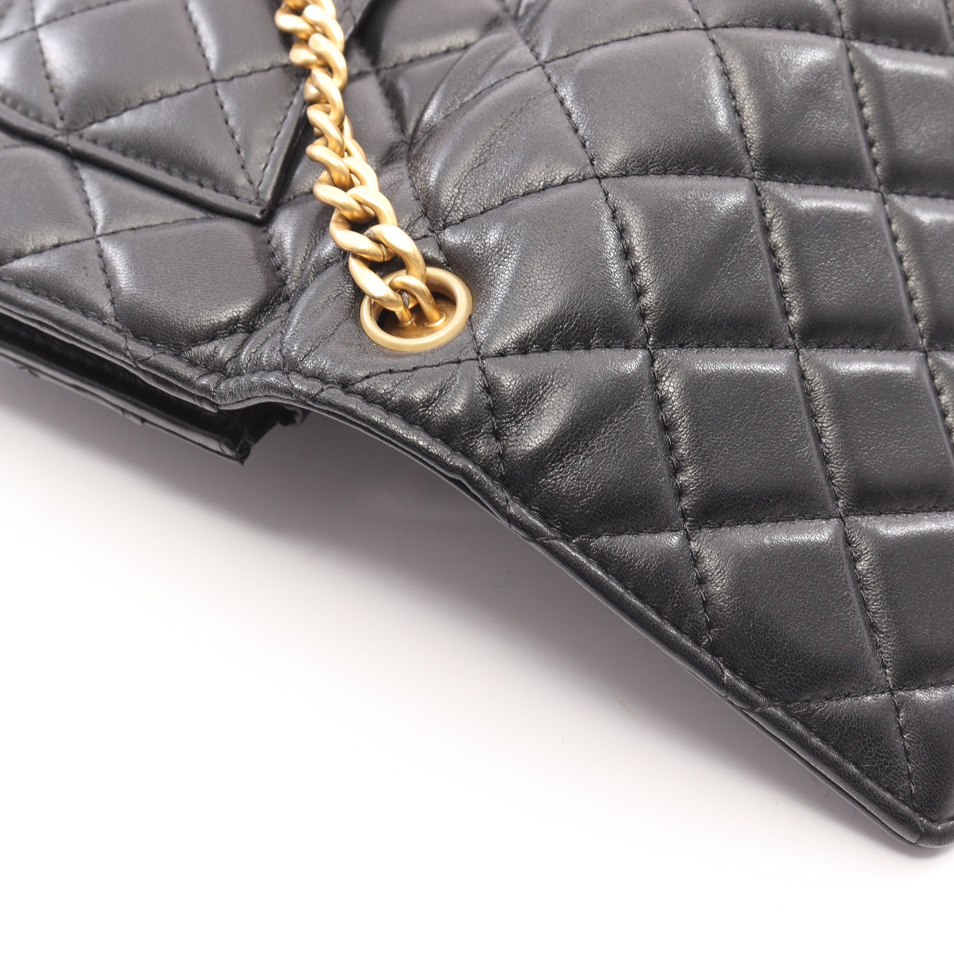 マトラッセ チェーンウォレット ラムスキン ブラック ゴールド金具 シャネル バッグ CHANEL