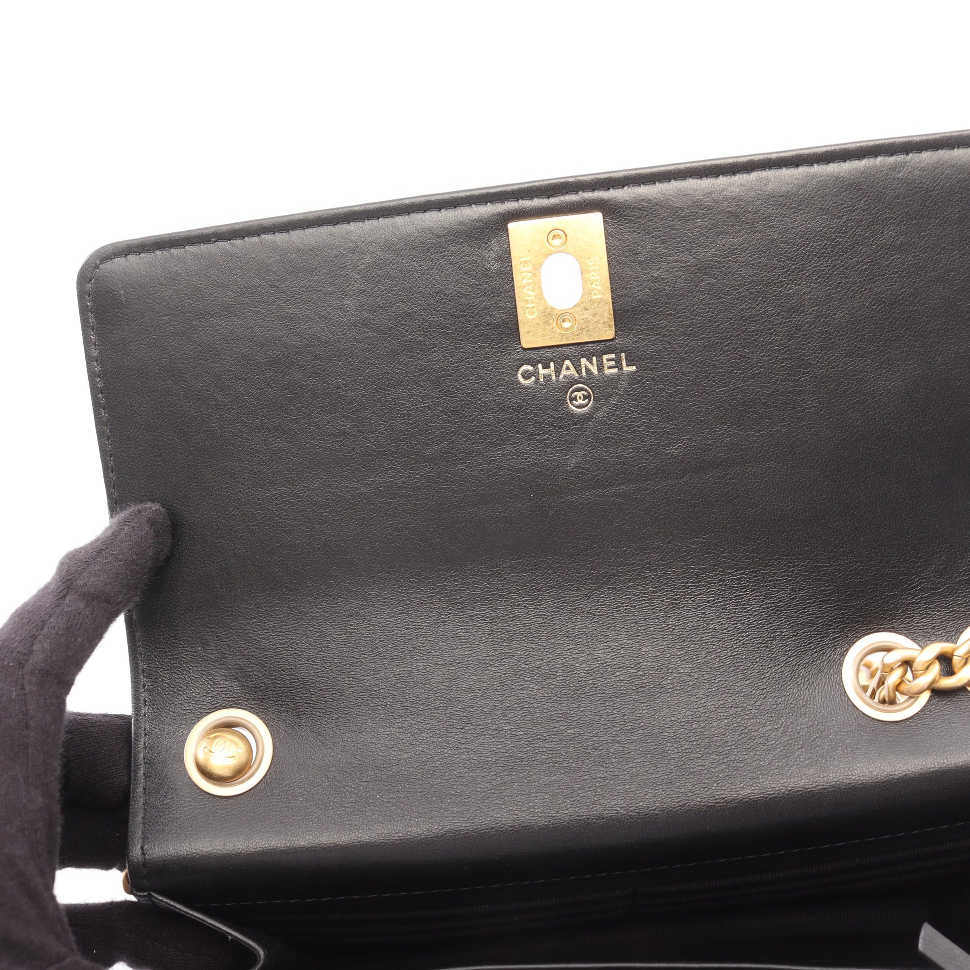 マトラッセ チェーンウォレット ラムスキン ブラック ゴールド金具 シャネル バッグ CHANEL