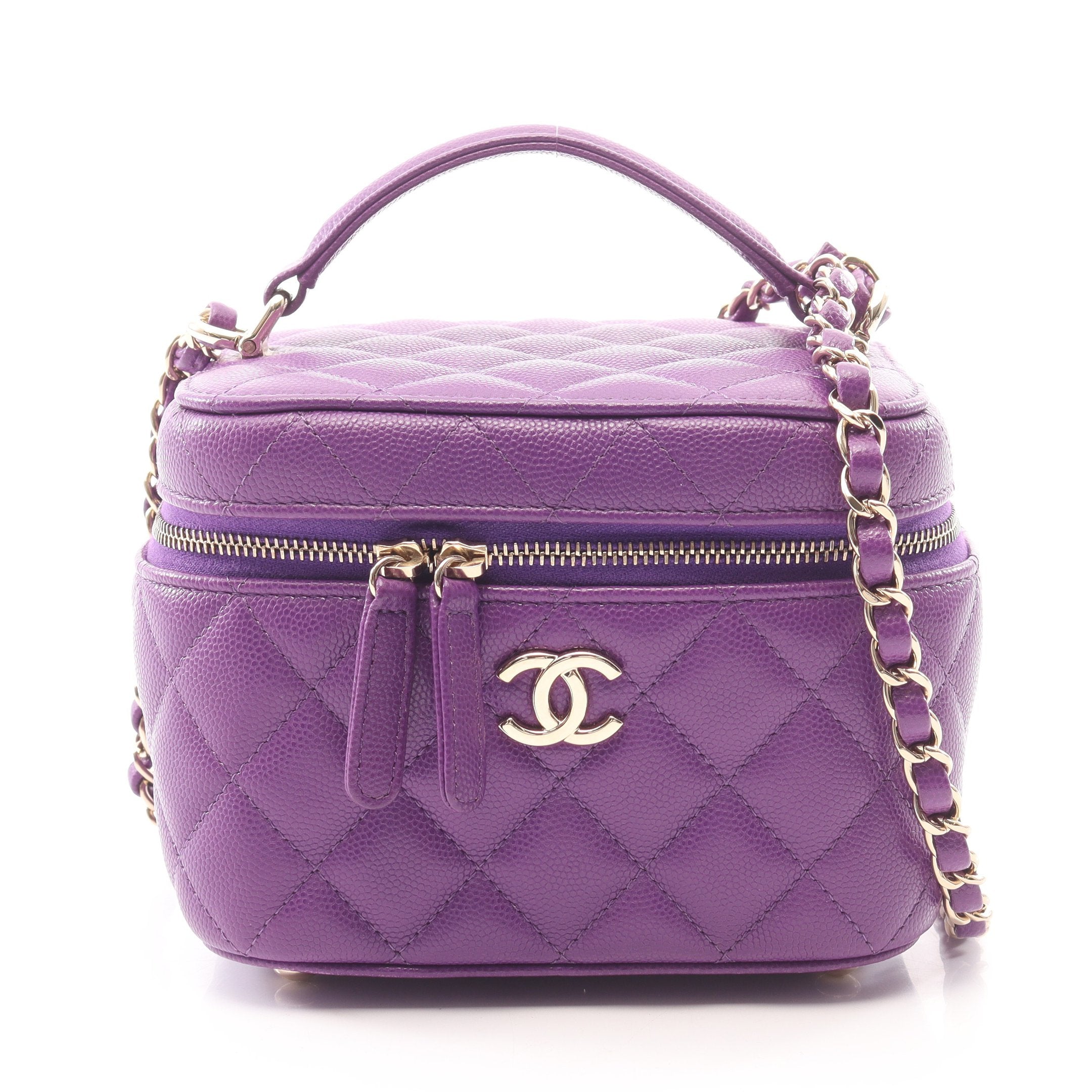 シャネル CHANEL キャビアスキン 2way バニティバッグ ショルダー CHANEL - シャネル 2way バニティバッグ ショルダーバッグ 斜め掛け