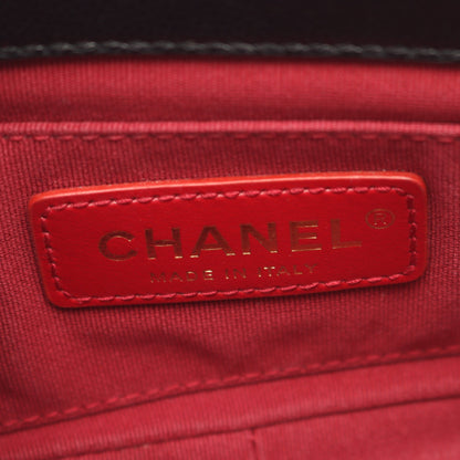 マトラッセ ミニフラップ チェーンショルダーバッグ キャビアスキン ブラック ゴールド金具 シャネル バッグ CHANEL