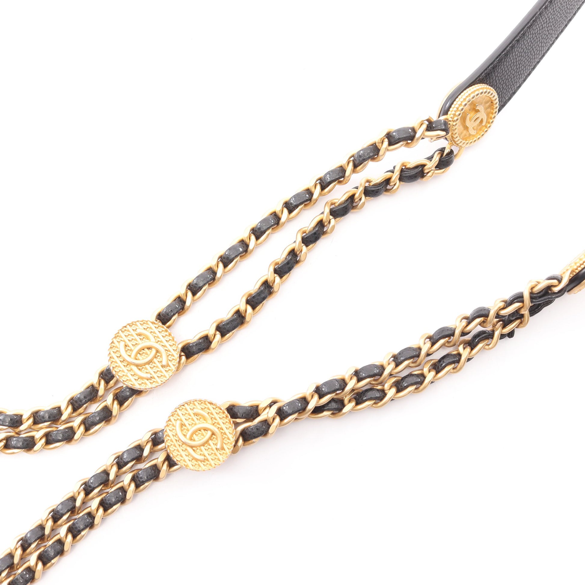 マトラッセ ミニフラップ チェーンショルダーバッグ キャビアスキン ブラック ゴールド金具 シャネル バッグ CHANEL