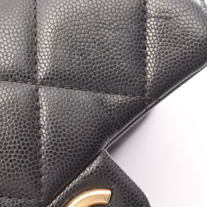 マトラッセ ミニフラップ チェーンショルダーバッグ キャビアスキン ブラック ゴールド金具 シャネル バッグ CHANEL
