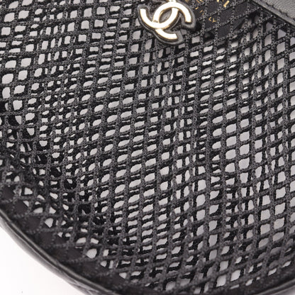 ココマーク ポーチ付き 2WAY ハンドバッグ メッシュ ラムスキン ブラック ゴールド金具 シャネル バッグ CHANEL