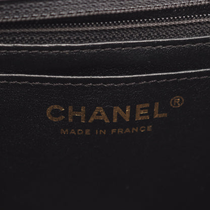 2.55 ミニマトラッセ Wチェーンショルダーバッグ レザー ブラック ゴールド金具 シャネル バッグ CHANEL