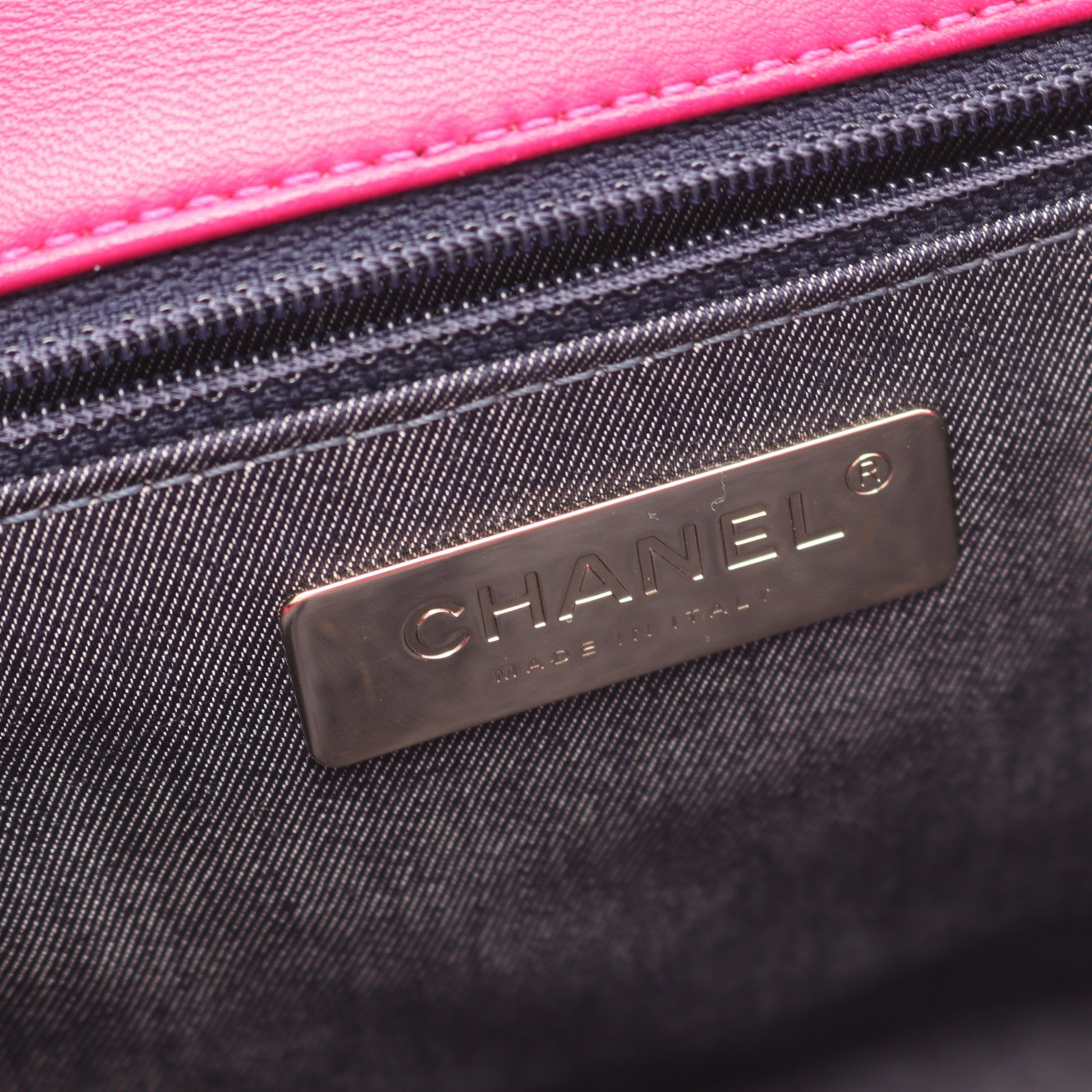 ココマーク チェーンショルダーバッグ ラムスキン ピンクパープル ゴールド金具 シャネル バッグ CHANEL