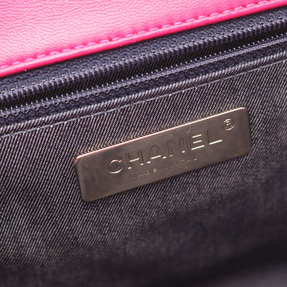 ココマーク チェーンショルダーバッグ ラムスキン ピンクパープル ゴールド金具 シャネル バッグ CHANEL