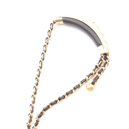 マトラッセ チェーンショルダーバッグ ラムスキン ブラック ゴールド金具 シャネル バッグ CHANEL