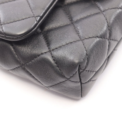 マトラッセ チェーンショルダーバッグ ラムスキン ブラック ゴールド金具 シャネル バッグ CHANEL