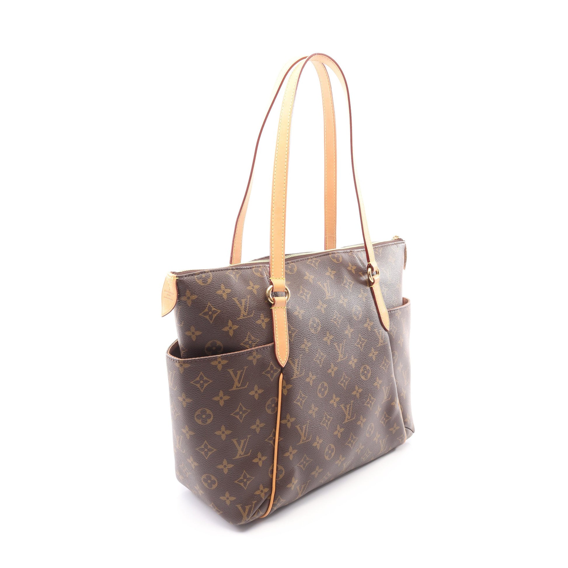 トータリーMM モノグラム ショルダーバッグ トートバッグ PVC レザー ブラウン ルイヴィトン バッグ LOUIS VUITTON