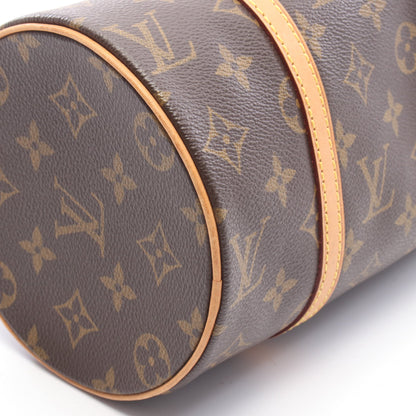 パピヨン26 モノグラム ハンドバッグ PVC レザー ブラウン ルイヴィトン バッグ LOUIS VUITTON