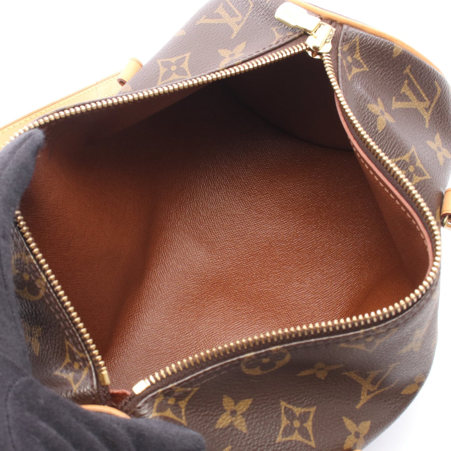 パピヨン26 モノグラム ハンドバッグ PVC レザー ブラウン ルイヴィトン バッグ LOUIS VUITTON