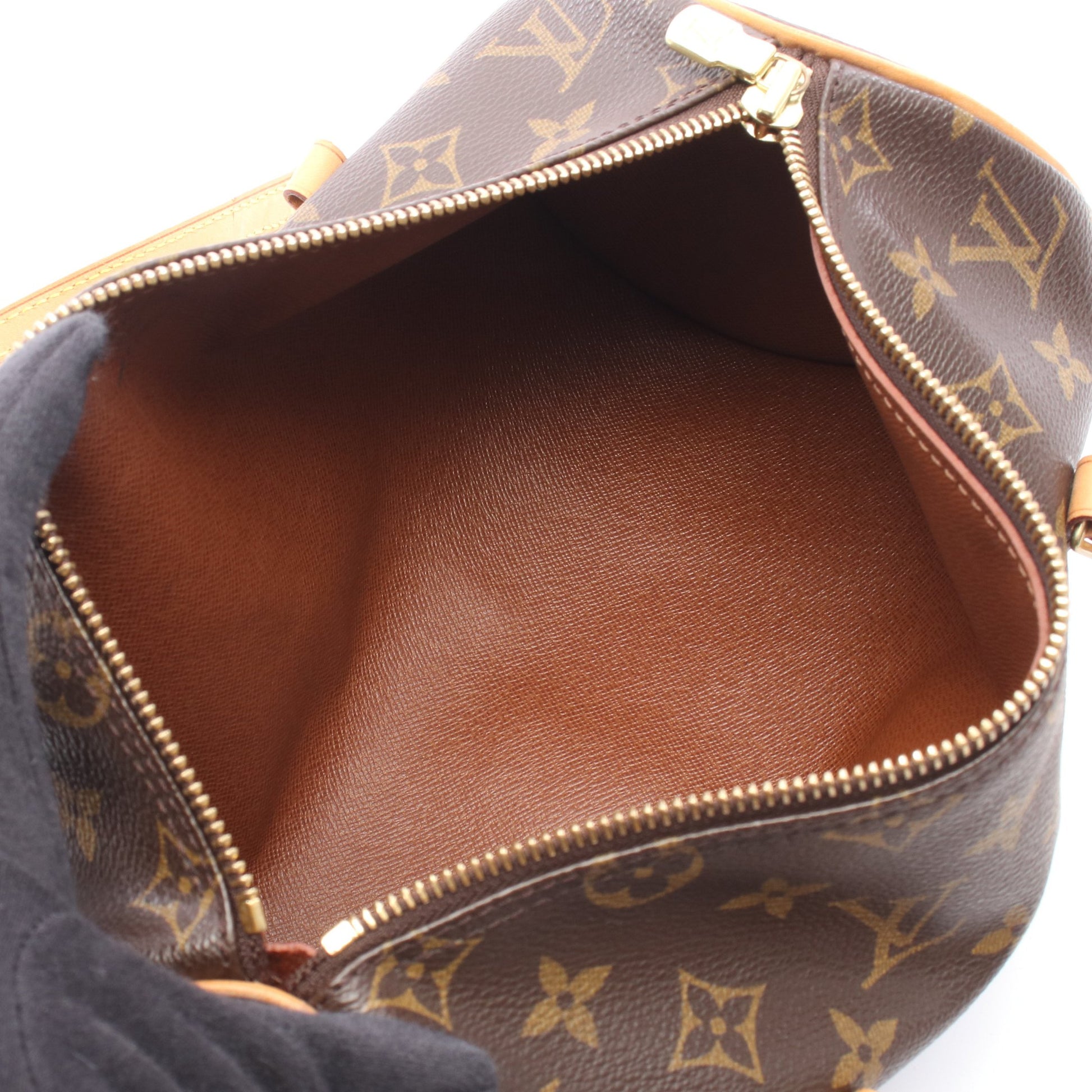 パピヨン26 モノグラム ハンドバッグ PVC レザー ブラウン ルイヴィトン バッグ LOUIS VUITTON