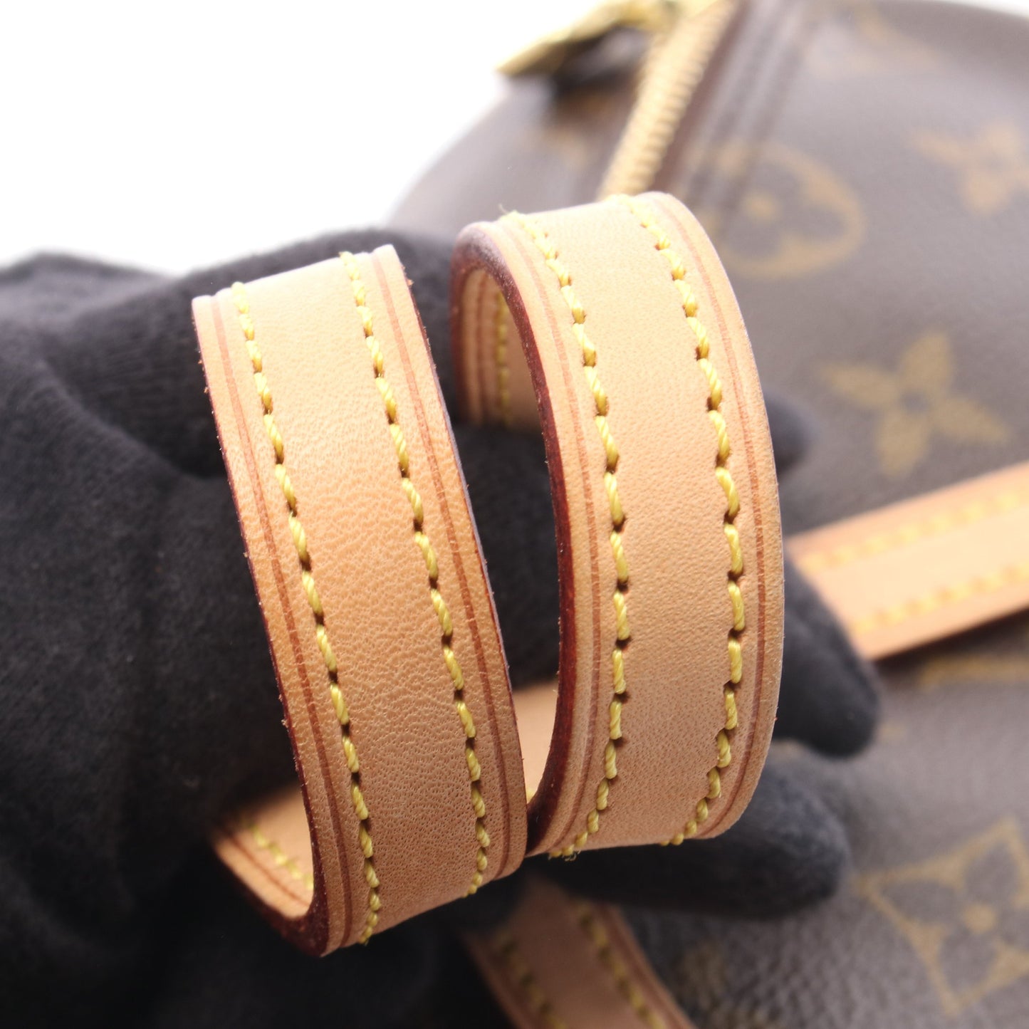 パピヨン26 モノグラム ハンドバッグ PVC レザー ブラウン ルイヴィトン バッグ LOUIS VUITTON