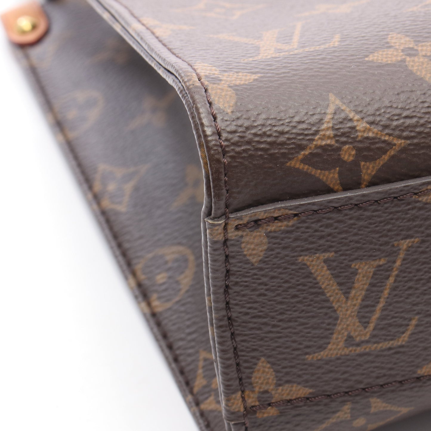 サックプラBB モノグラム 2WAY ハンドバッグ PVC レザー ブラウン ルイヴィトン バッグ LOUIS VUITTON