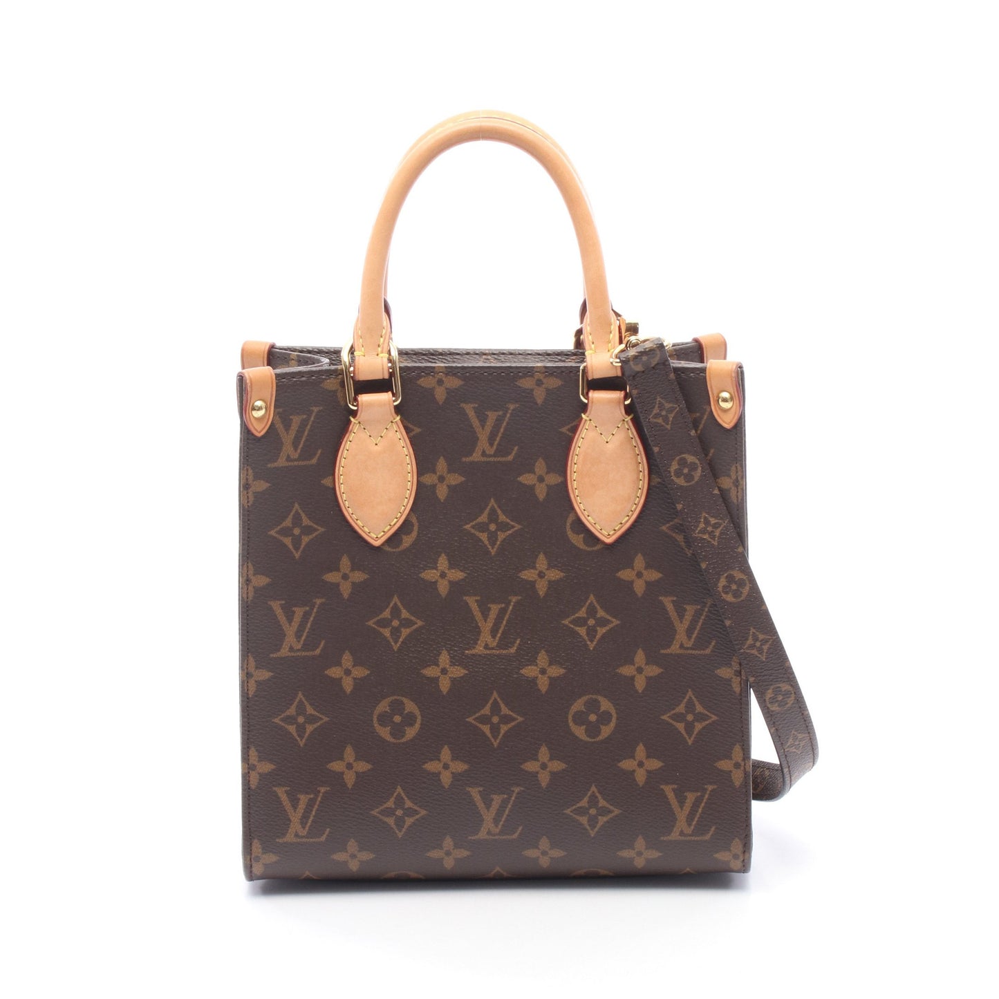 サックプラBB モノグラム 2WAY ハンドバッグ PVC レザー ブラウン ルイヴィトン バッグ LOUIS VUITTON