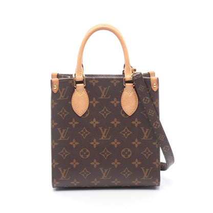 サックプラBB モノグラム 2WAY ハンドバッグ PVC レザー ブラウン ルイヴィトン バッグ LOUIS VUITTON
