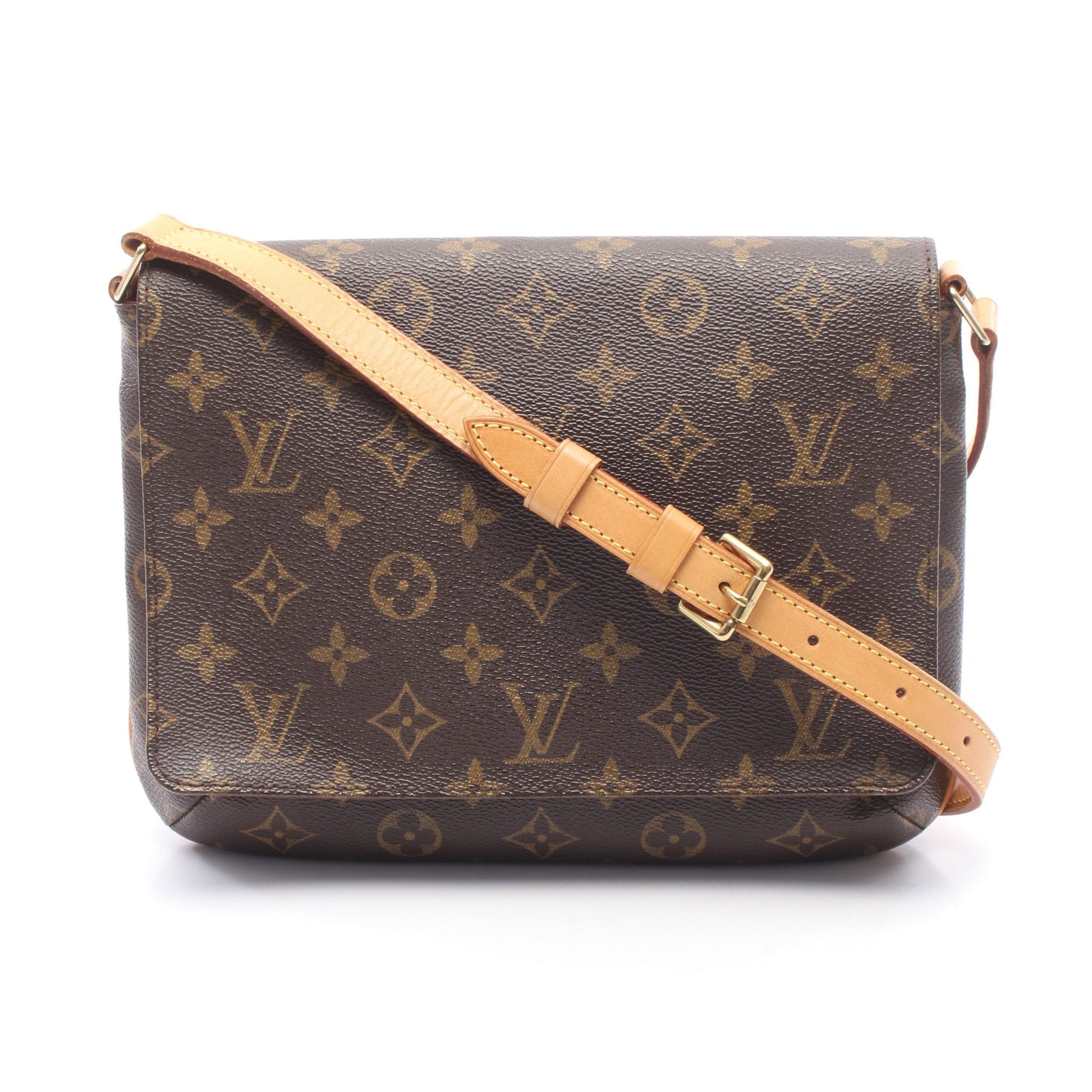 ミュゼットタンゴ ショートストラップ モノグラム ショルダーバッグ PVC レザー ブラウン ルイヴィトン バッグ LOUIS VUITTON