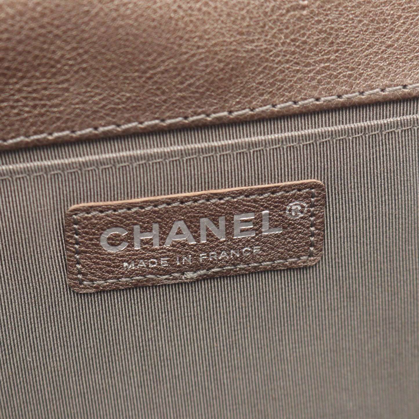 ボーイシャネル チェーンショルダーバッグ キャビアスキン ブロンズ シルバー金具 シャネル バッグ CHANEL