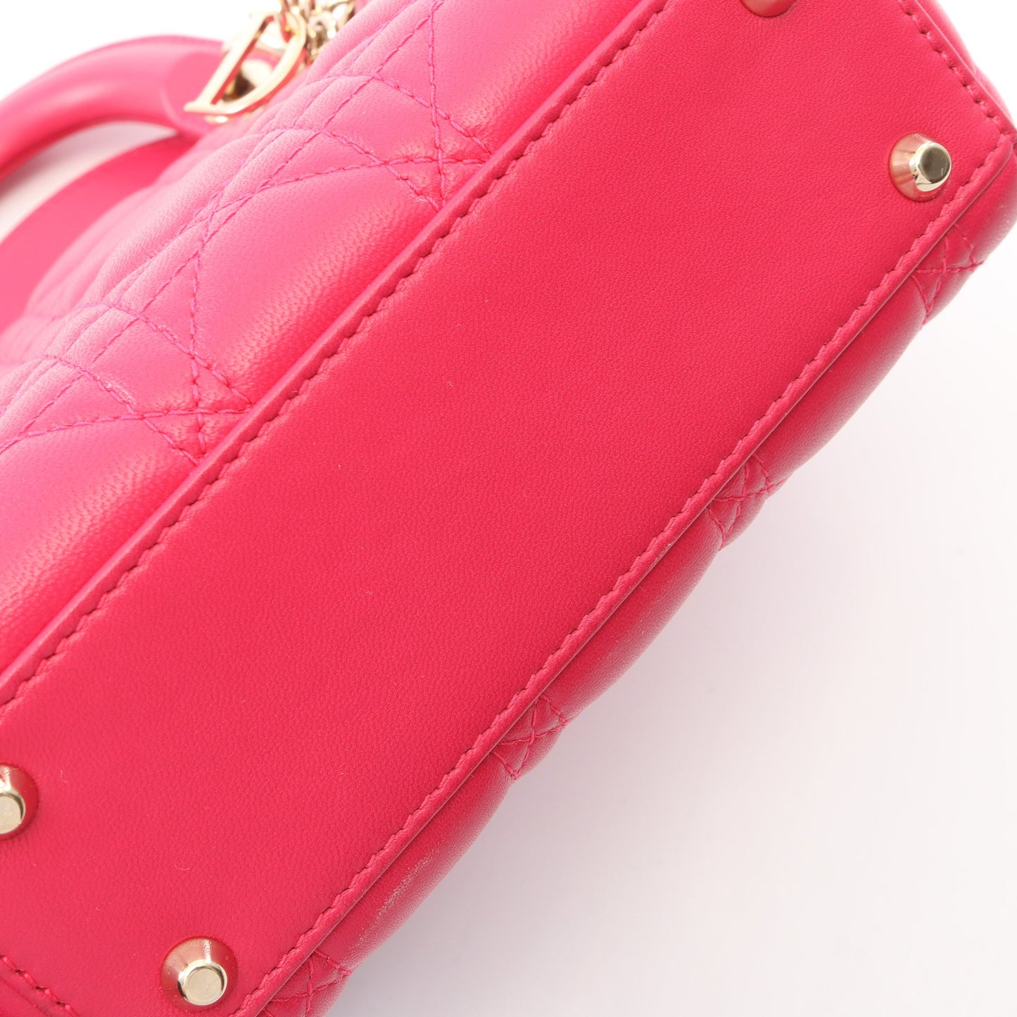 レディディオール ミニ カナージュ 2WAY ハンドバッグ レザー ピンクパープル クリスチャンディオール バッグ Christian Dior