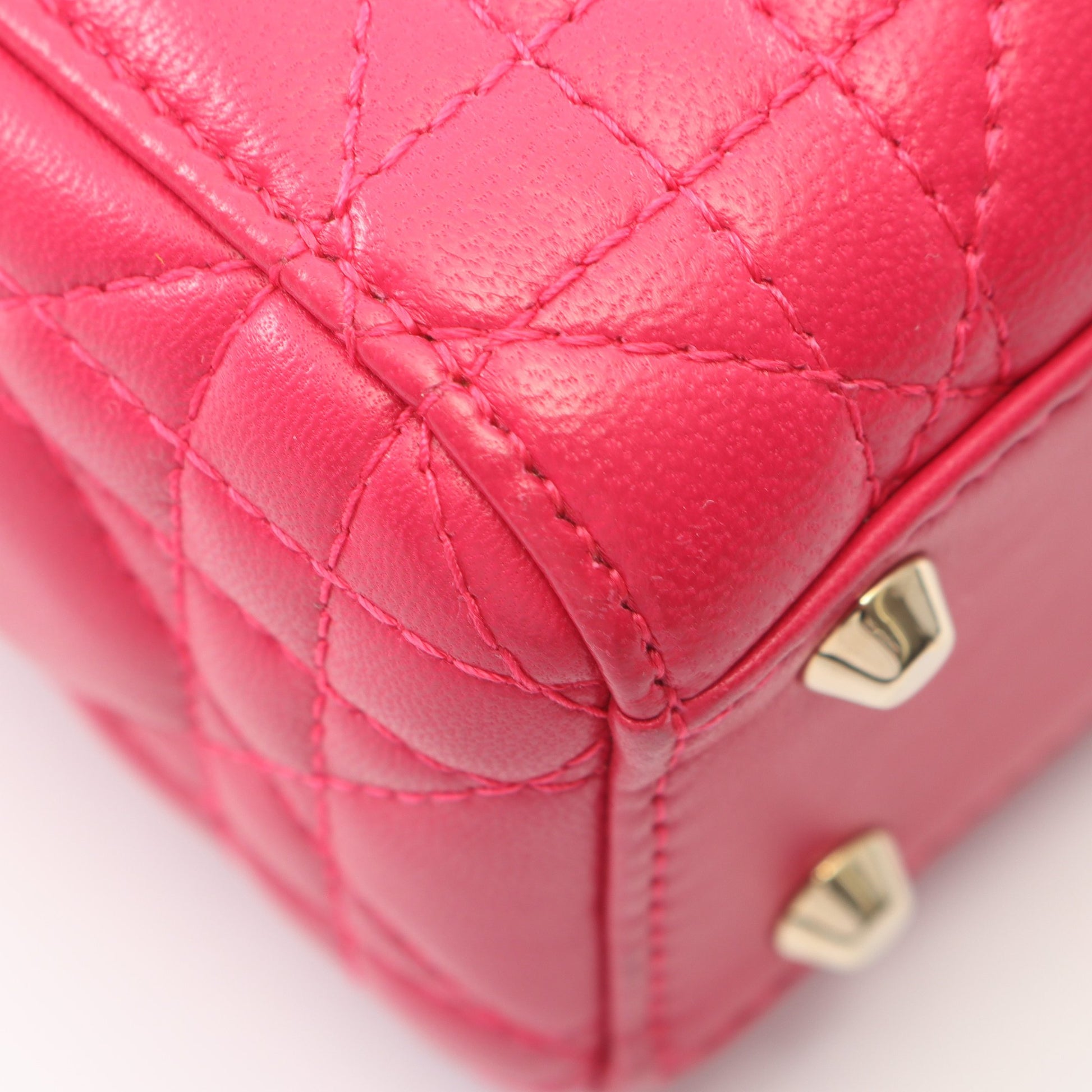 レディディオール ミニ カナージュ 2WAY ハンドバッグ レザー ピンクパープル クリスチャンディオール バッグ Christian Dior