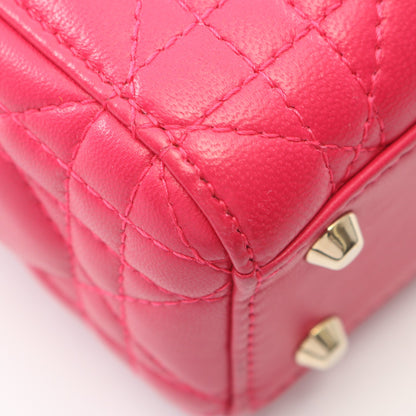 レディディオール ミニ カナージュ 2WAY ハンドバッグ レザー ピンクパープル クリスチャンディオール バッグ Christian Dior