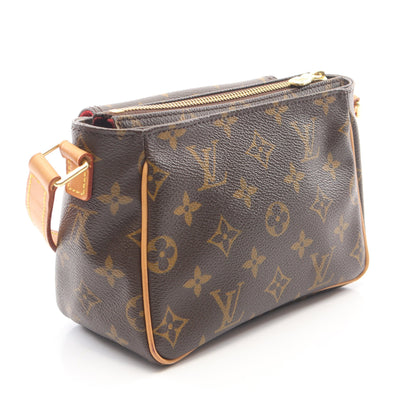 ヴィバシテPM モノグラム ショルダーバッグ PVC レザー ブラウン ルイヴィトン バッグ LOUIS VUITTON