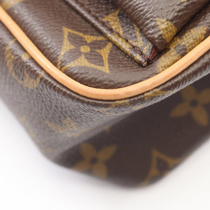 ヴィバシテPM モノグラム ショルダーバッグ PVC レザー ブラウン ルイヴィトン バッグ LOUIS VUITTON