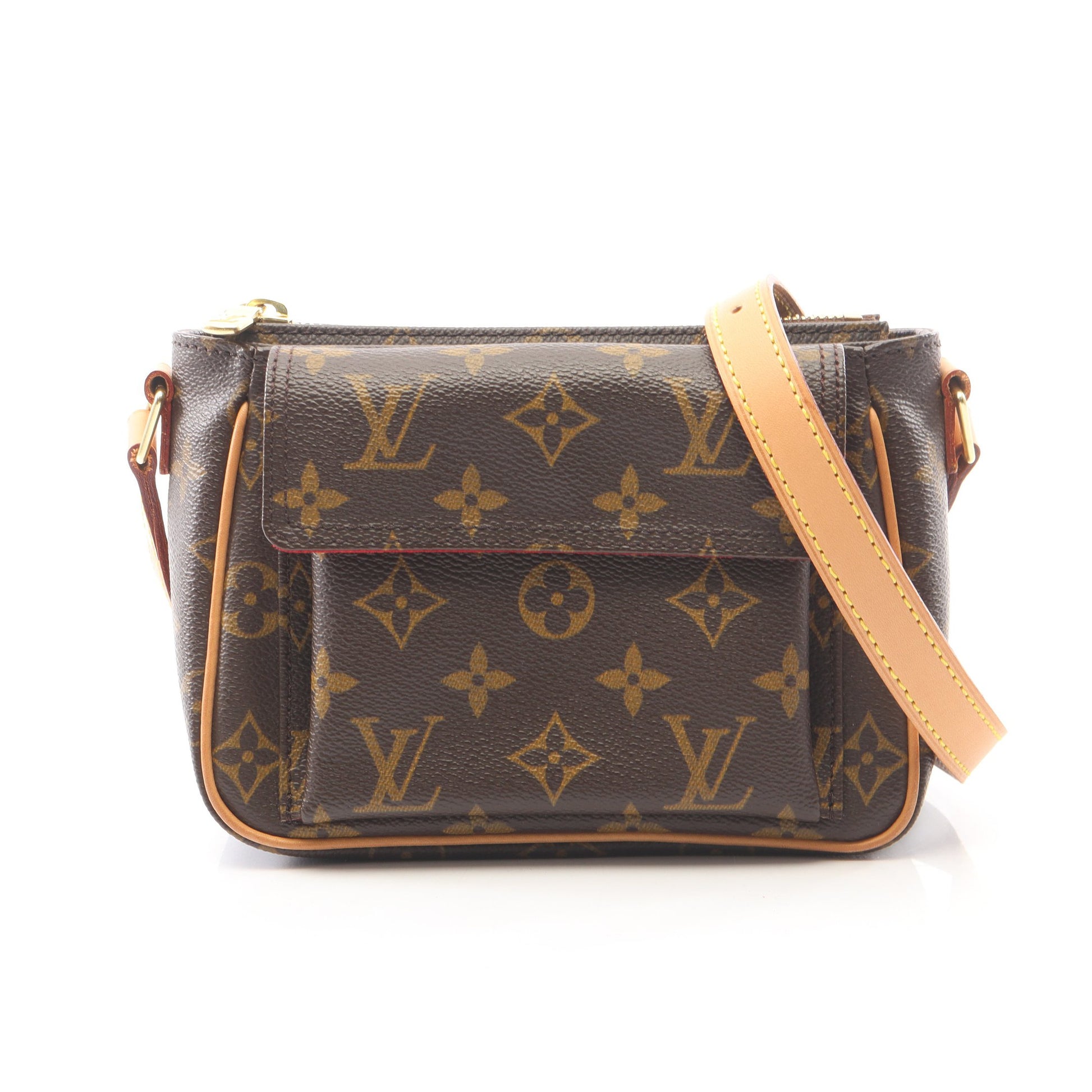 ヴィバシテPM モノグラム ショルダーバッグ PVC レザー ブラウン ルイヴィトン バッグ LOUIS VUITTON