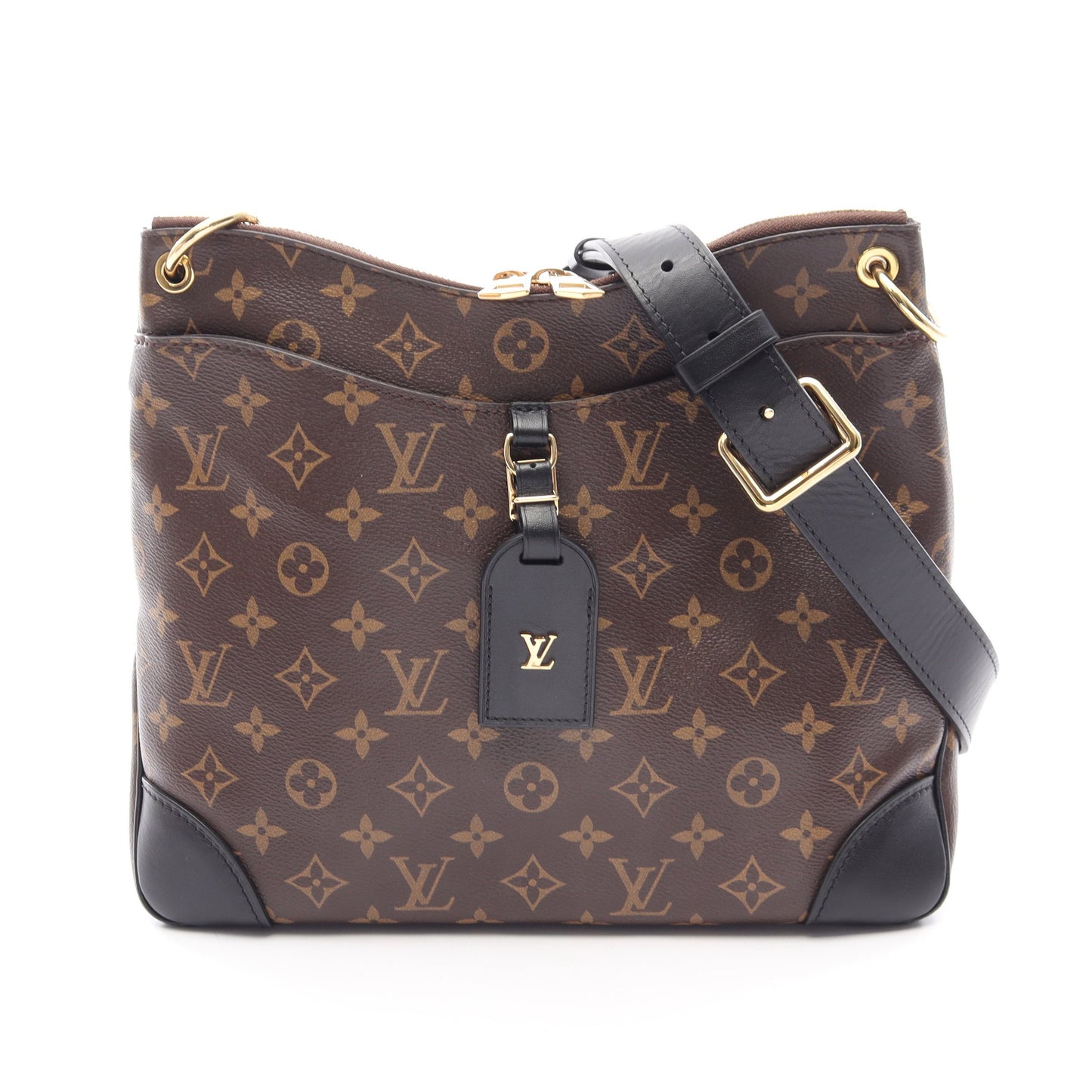 オデオン NM MM モノグラム ノワール ショルダーバッグ PVC レザー ブラウン ブラック ルイヴィトン バッグ LOUIS VUITTON