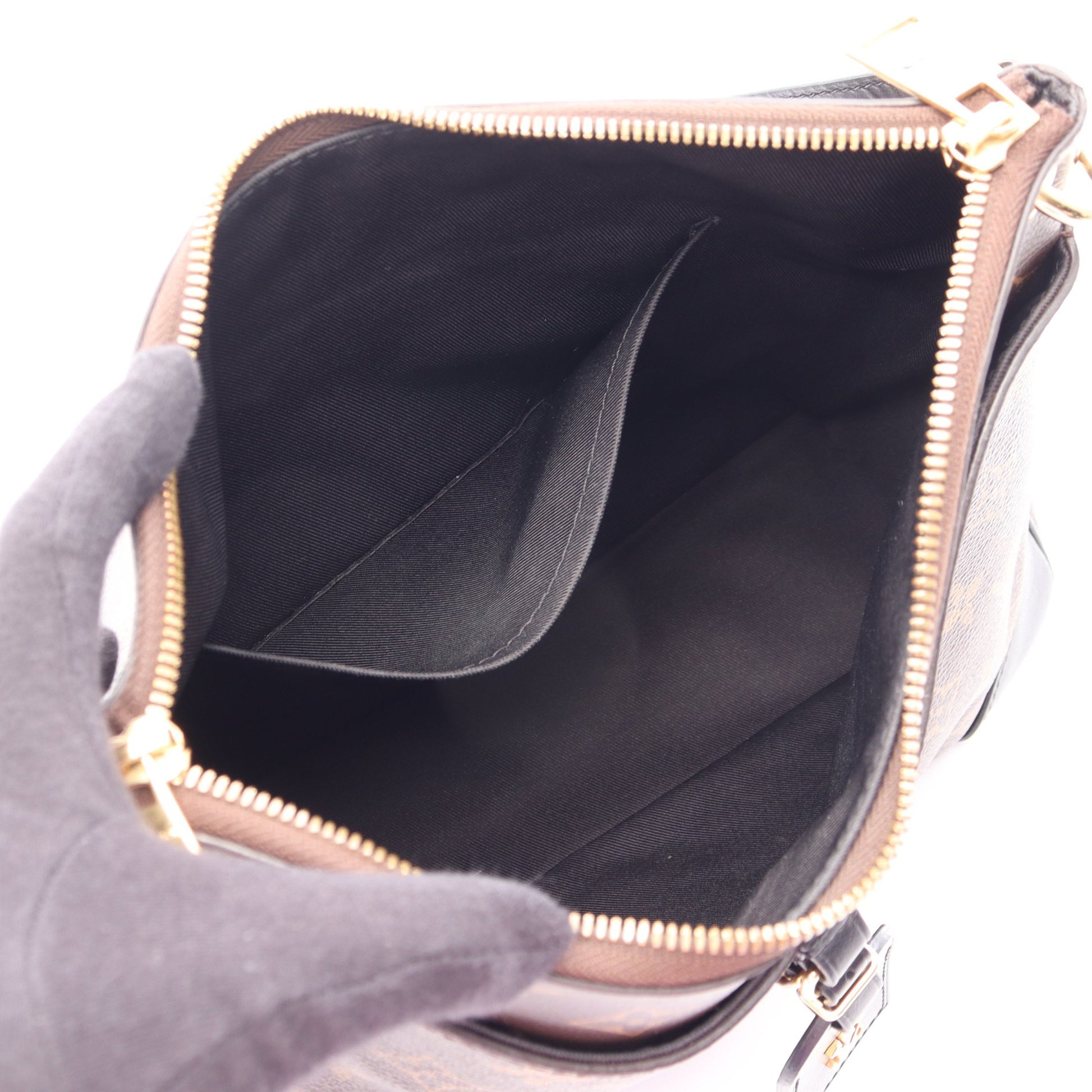 オデオン NM MM モノグラム ノワール ショルダーバッグ PVC レザー ブラウン ブラック ルイヴィトン バッグ LOUIS VUITTON