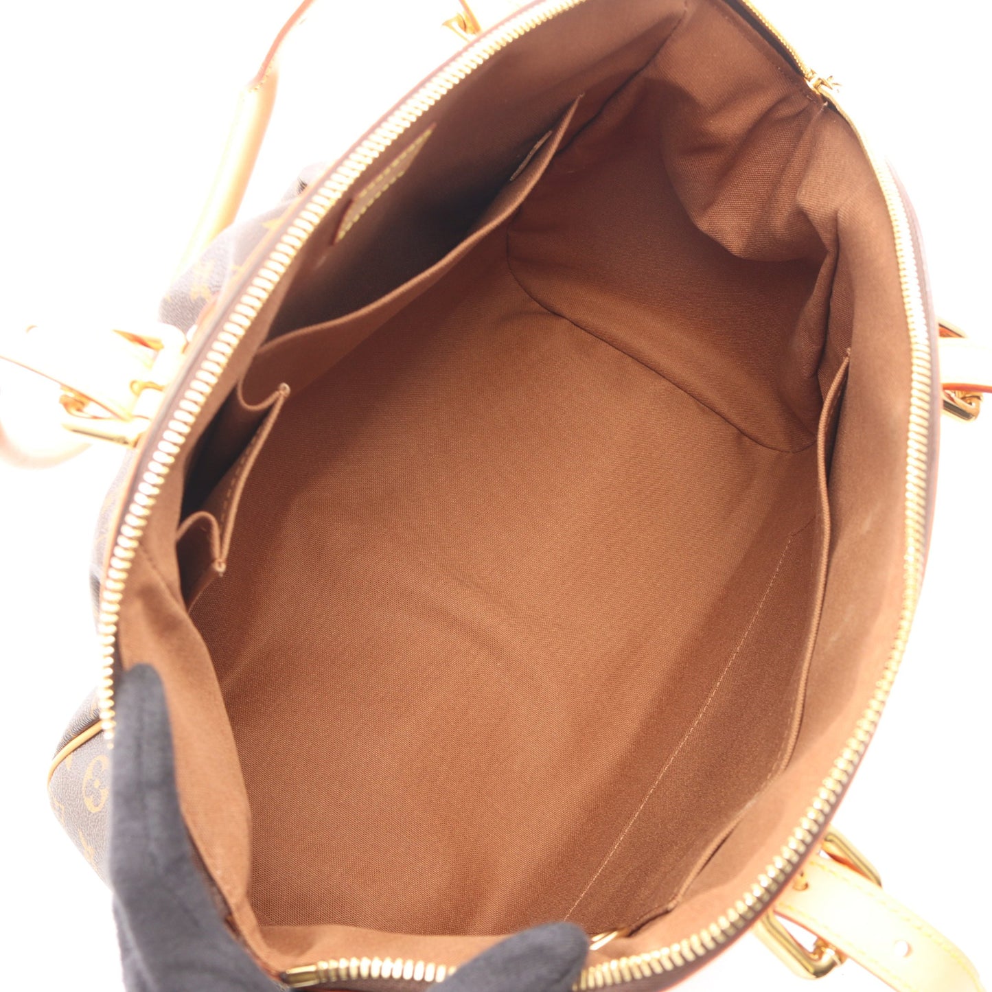 ティヴォリGM モノグラム ハンドバッグ PVC レザー ブラウン ルイヴィトン バッグ LOUIS VUITTON